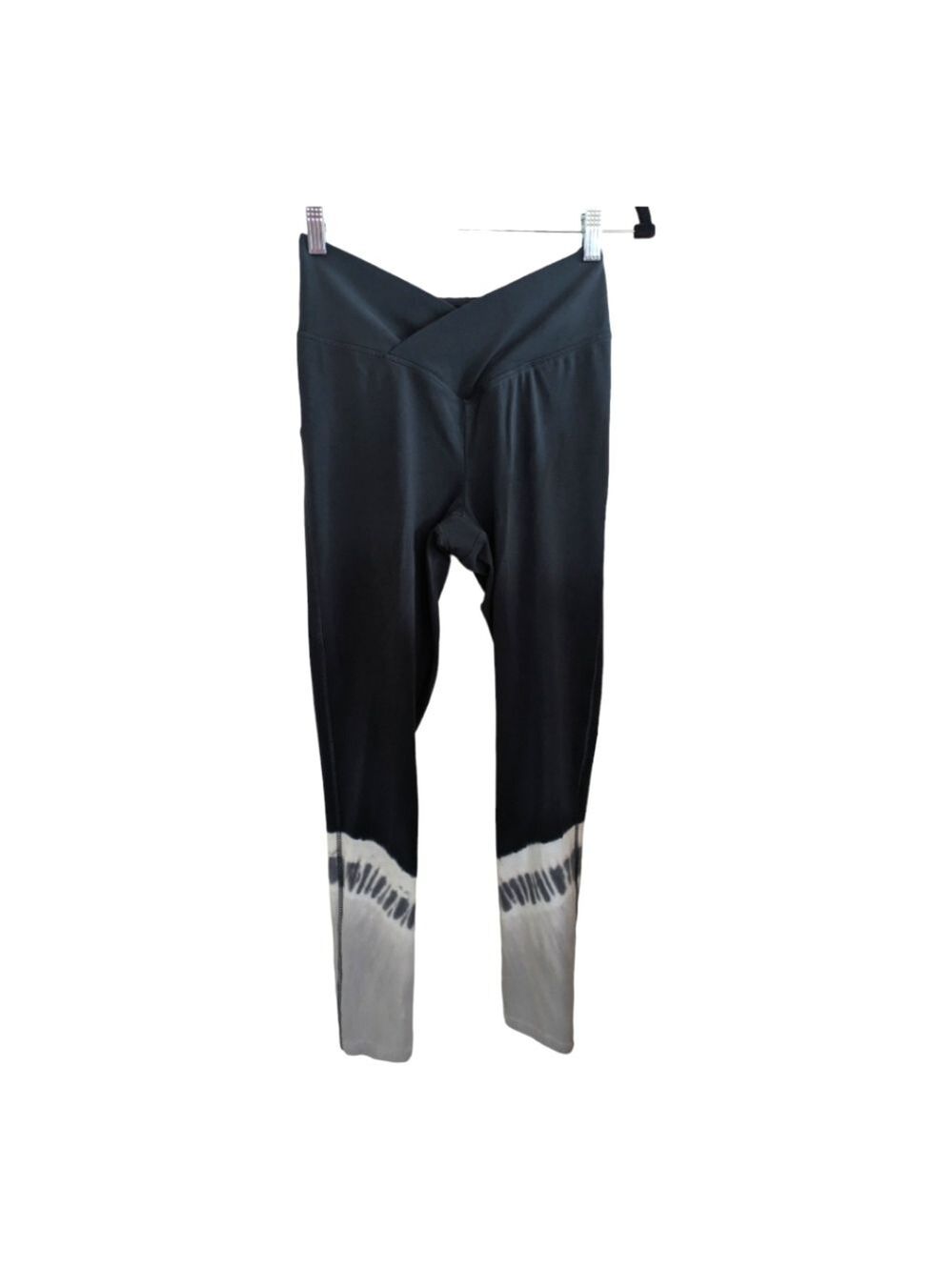 Pink Victoria’s Secret Leggings,Dark Grey/Bleached Leg Bottom, Size Medium